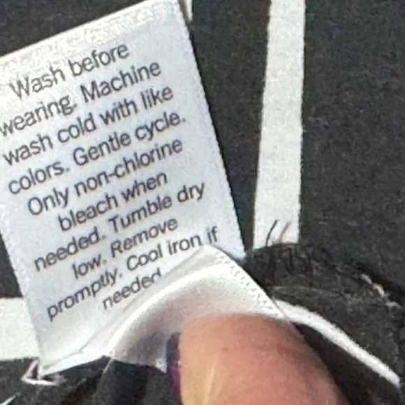 Nine West Black and White Geometric Button Down Shirt - Picture 5 of 5